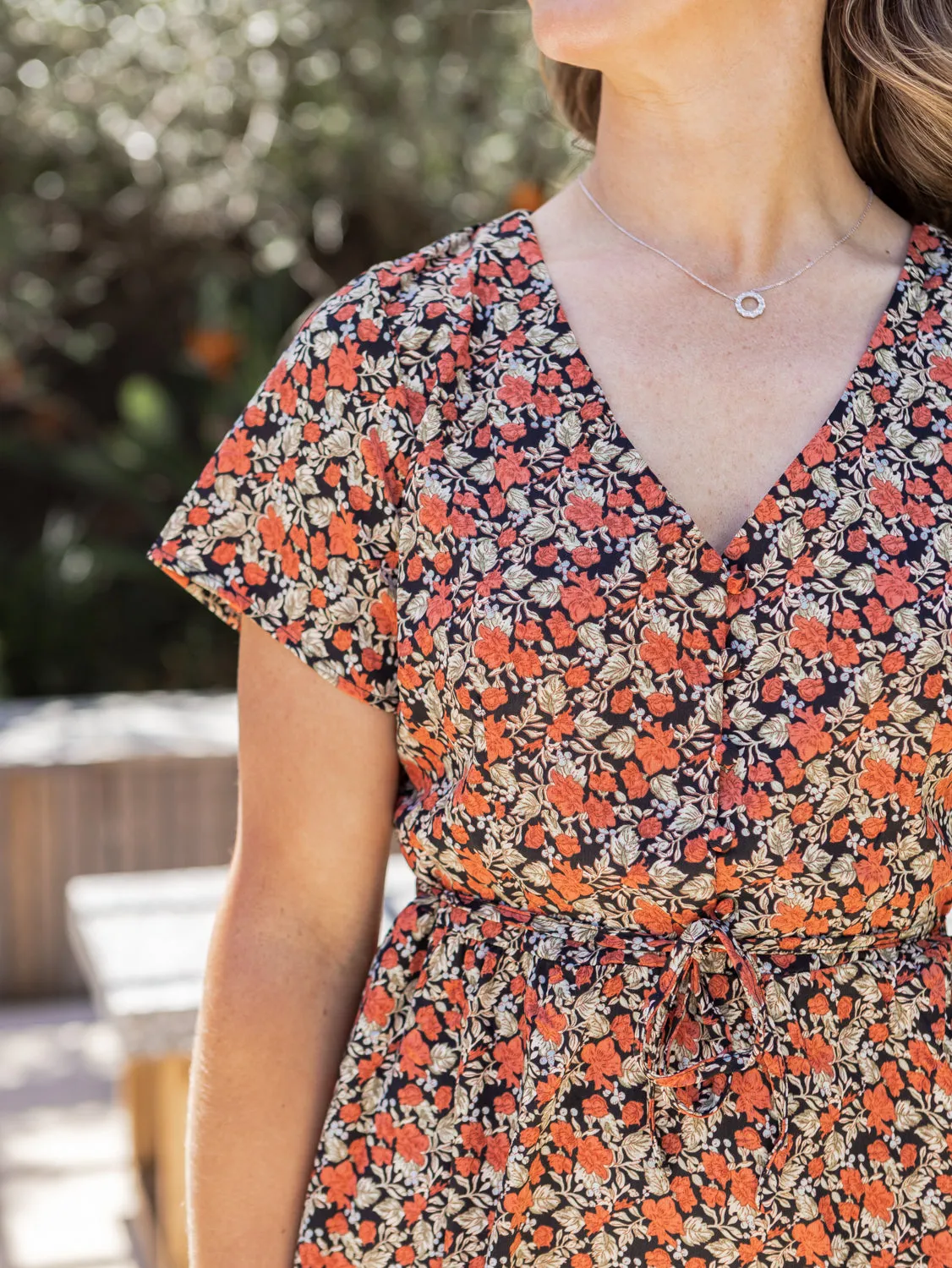 Mystic Floral Tie Up Dress